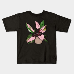 Pink Princess Philodendron Houseplant Plant Lover Kids T-Shirt